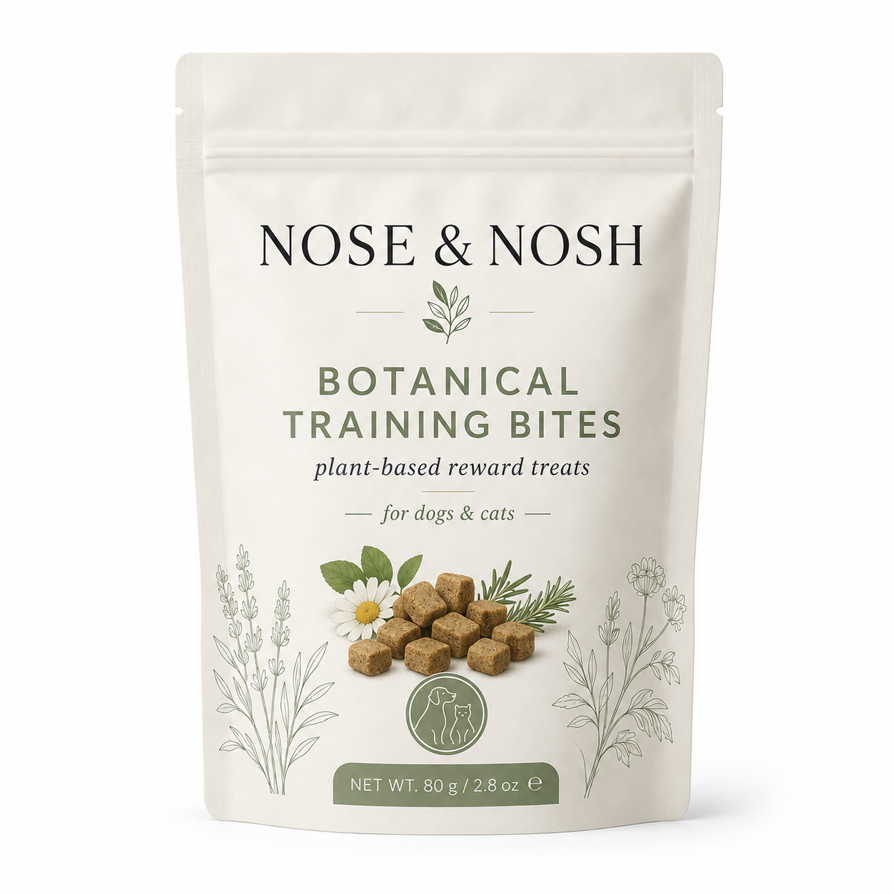 NOSE & NOSH botanical training bites retail box